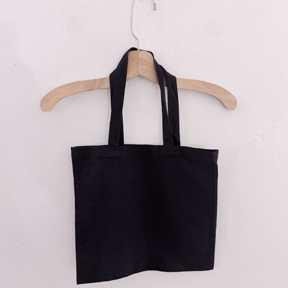 Reformation Canvas Tote Bag Black and White Shopping Bag NWOT - Picture 4 of 7